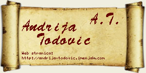 Andrija Todović vizit kartica